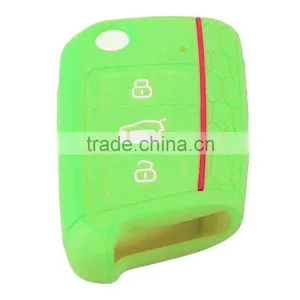 Audew 3 Button Car Key Cover Silicone Protection Honeycomb 6 Colours For VW / Golf MK7 2014 2015 thumbnail-3