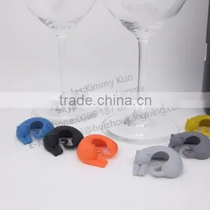 Hot Selling Silicone Kitty Wine Glass Markers,Wine Glass Charms,Bar Accessories thumbnail-1