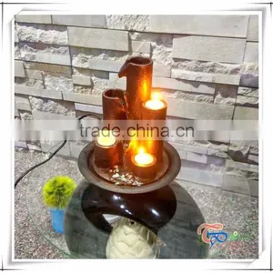 Tabletop Deocartion Pillars Bronze Interior Candle Water Fountains thumbnail-1