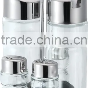 2016 Wholesale 4 PCS Stainless Steel Condiment Set Glass Spice Jar thumbnail-2
