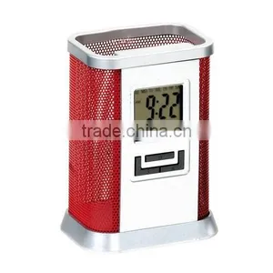 Popular Digial Plastic Table Clock With Pen Holder thumbnail-3