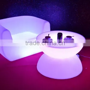 Color Changing Lights Tea Table and Chair Bar Set LED Light up Outdoor Furniture thumbnail-1