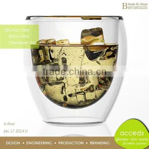 Wholesale Unique Shaped Elegant Borosilicate Drinking Glass Cup thumbnail-1