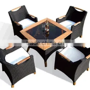100% Handmade Used Outdoor Garden Furniture Rattan Coffee Table thumbnail-3