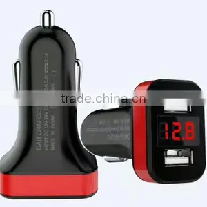 5V 1A 2.1A Dual Usb Car Charger With Led Digital Indicate thumbnail-1