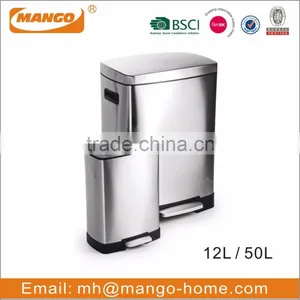 Slim Kitchen Stainless Steel Foot Pedal Trash Bin thumbnail-4