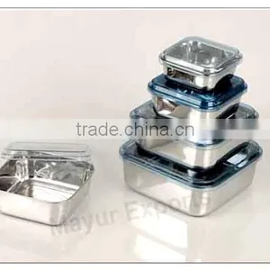 Stainless Steel Bowl With Acrylic Lid thumbnail-1