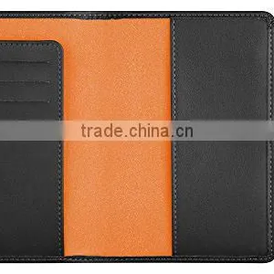 Customized Personalized Black Grain Leather Passport Holder With Card Slot thumbnail-6