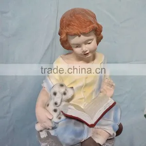 Fiberglass Garden Children Statue Decor thumbnail-3