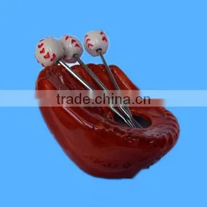 Unique Shape Stainless Steel Fruit Fork Ceramic Handle thumbnail-1