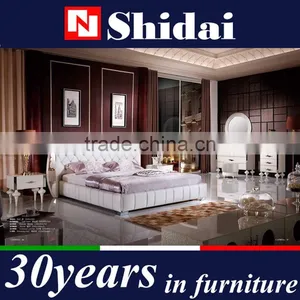 the Italian Modern Bedroom Set, Bed Room Bed, Furniture Beds B9024 thumbnail-3
