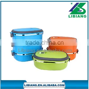 Wholesale Three-layer Stainless Steel Lunch Box and Practical Messtin in Three Color thumbnail-1