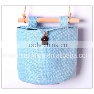 Zakka Fabric Incorporating Multi - Functional Sundries Organizer Color Water Proof Storage Bag Hanging Jewelry thumbnail-5