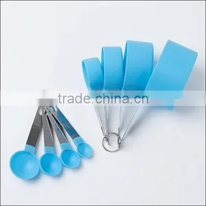 Hot Sale Unique Sky Blue 1/2 Cup Cosmetic Scoop, OEM 8 Set Plastic Mini Plastic Scoop, Custom Widely Useful Plastic Scoop Maker thumbnail-1