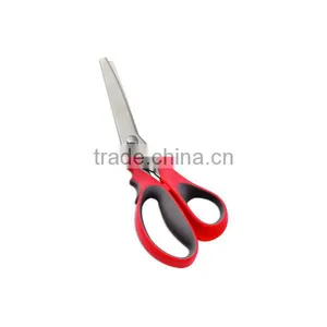 B1288 Stainless Steel Dressmaking Craft Zig Zag Cut Scissors Red Pinking Scissors thumbnail-1