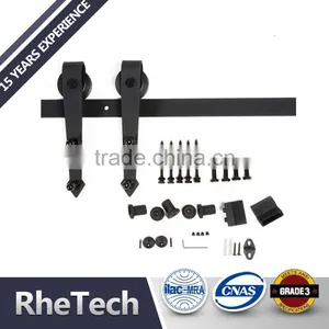 Antique Barn Door Hardware Horseshoe Sliding Door Hangers Track Roller Wheels thumbnail-1
