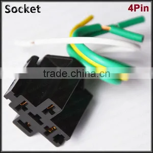 4 Pin Car Relay Socket 12V 24v 40a/14vdc Relay Socket thumbnail-1