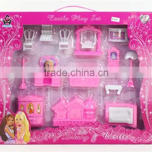 2016 New Fashion Furniture Toy Plastic Castle Play Set thumbnail-1