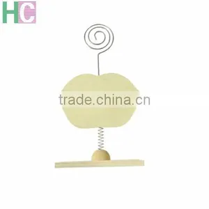 Metal With Wooden Base Memo Clip Type, Metal Card Holder Clips thumbnail-1