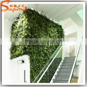 2016 New Product Plastics Vertical Green Grass Wall Decor Fake Plant Wall for Home thumbnail-2
