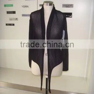 Ladies 91%rayon 9% Polyamide Knitted Cardigan thumbnail-1