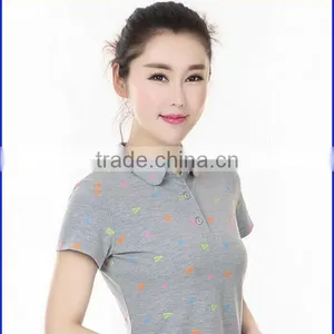 Screen Print Ladies Short Shirt Designs Latest Casual Wear Fashion for Women thumbnail-1