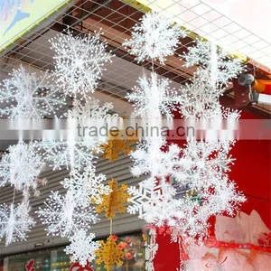2017 Christmas Hanging Decoration Ornaments Snowflake Chrismas Plastic Snowflakes thumbnail-1