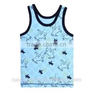 2015 Sky Blue Linear Design Children Clothes Boy Vest thumbnail-1