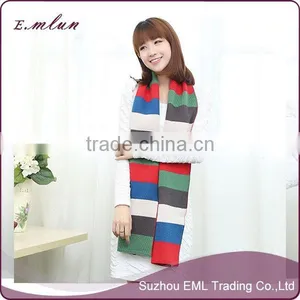 Wholesale Patchwork Knit Scarf/knit Fabric Scarf/knitted Scarf thumbnail-2