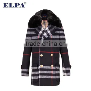 ELPA Handsome Kids Coat Rabbit Hair Fur Collar Winter Warm Wool Overcoat thumbnail-3