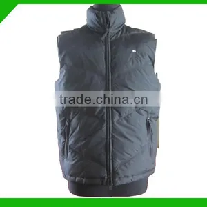 High Quality Black Mens Down Vest thumbnail-1