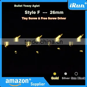 (MOQ:100pcs) Round Metallic Bullet Aglet Shoelaces - High Quality Zinc-alloy ( AZO FREE, NICKEL FREE ) Shoe Lace Bullet Aglets thumbnail-3