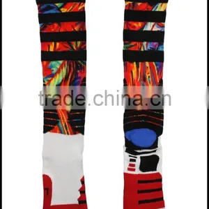 Custom Knee High Digital Print Compression Sublimation Stocking Basketball Elite Socks thumbnail-6