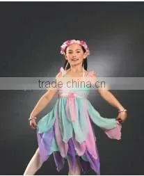 2015 Three Color Chiffon and Chiffon Cascade Skirt- Flower Girl Dance Dress thumbnail-1