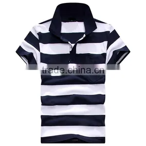 European and American Leisure Lapel Stripes Men's Shirt Collar thumbnail-2