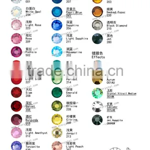 Flat Back Crystals Color Chart Non Hot Fix Rhinestones Flatback Glass Rhinestone thumbnail-1