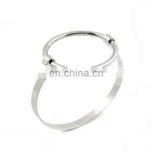 Gold Rose Gold and Silver Circle Bangle Lady Bracelet thumbnail-2