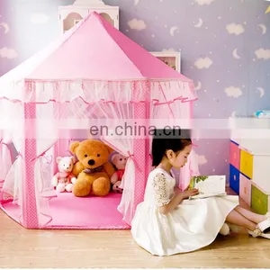 Wholesale Princess Pink Teepee Children Tent Kids Tent For Sale thumbnail-3