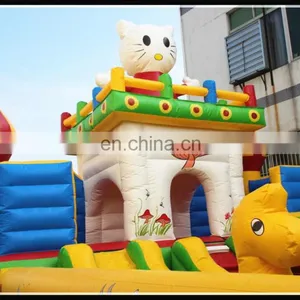 Most Funny Inflatable Kitty Cat Funcity,kid Funny Playground Bouncer,mobile Amusement Park thumbnail-2