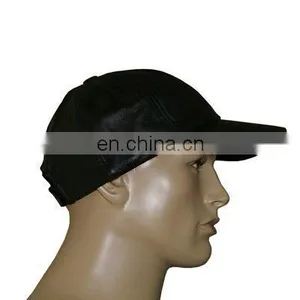 HMB-902A LEATHER BASE BALL CAP BLACK CAPS SPORTS BASEBALL HATS thumbnail-1