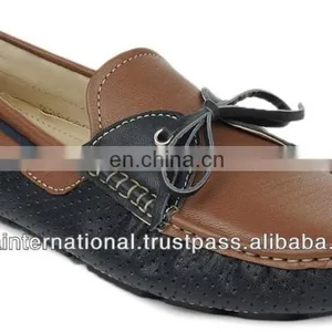 Mens Casual Black Leather Boat Shoes Wholesale - Latest Design thumbnail-1