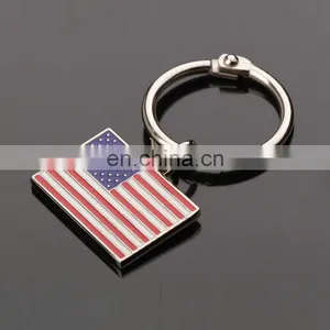 2017 Customized Country Flag Metal Keychain American Flag Keychain thumbnail-1