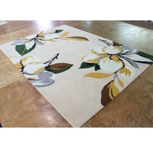 Beautiful Floral Cut Pile Area Rugs Wool Carpet Rug Living Room thumbnail-1