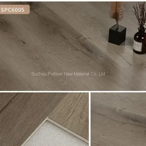 SPC Floor PVC Flooring Sheet Tiles Slotted Click Lock 6″*36″size thumbnail-1