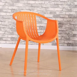 DC-6041 Topwell Modern Design Plastic Chair Dining Chair Round Back Chair thumbnail-2