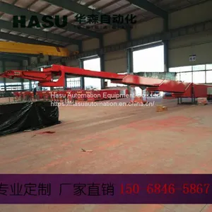 HUASEN Truck Loading Unloading Movable Telescopic Belt Conveyor With Hydraulic Lifting System thumbnail-3