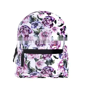 New Arrival 9inch Mini Backpack Girls Small Travel Bag With Romantic Purple Rose Image thumbnail-3