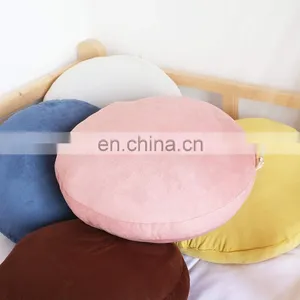 Super Soft Suede Floor Pillows 3 Denier Feather Like Polyester Filling Floor Cushion Seat Round Decorative Throw Pillow thumbnail-1