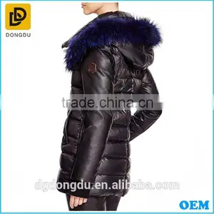 Women Long Duck Real Feather Western Down Filled Jacket thumbnail-3