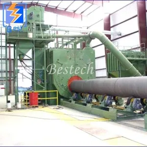 6-55 mm Diameter Sucker Rod Roller Through 4 Pieces per Time Shot Blasting Cleaning Machine thumbnail-2
